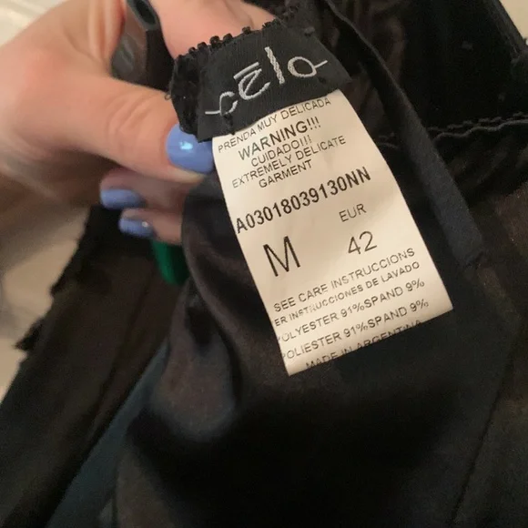 Celo Moda Black slip dress. Size Medium. - Picture 4 of 6